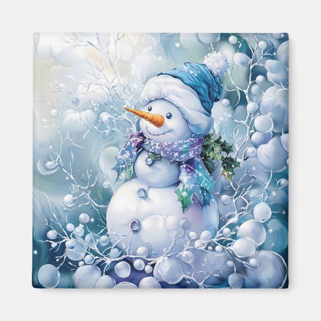 Íman Magneta azul de inverno (Frente)