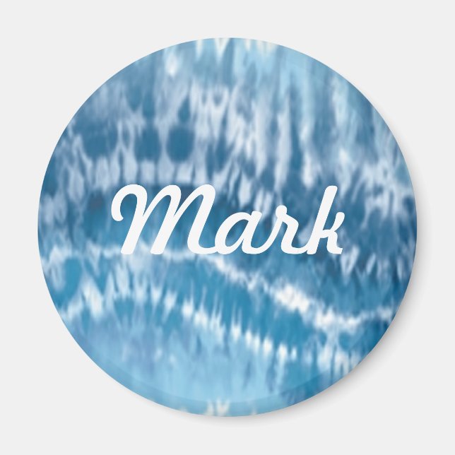 Íman Magneta Azul Tie Personalizada (Frente)