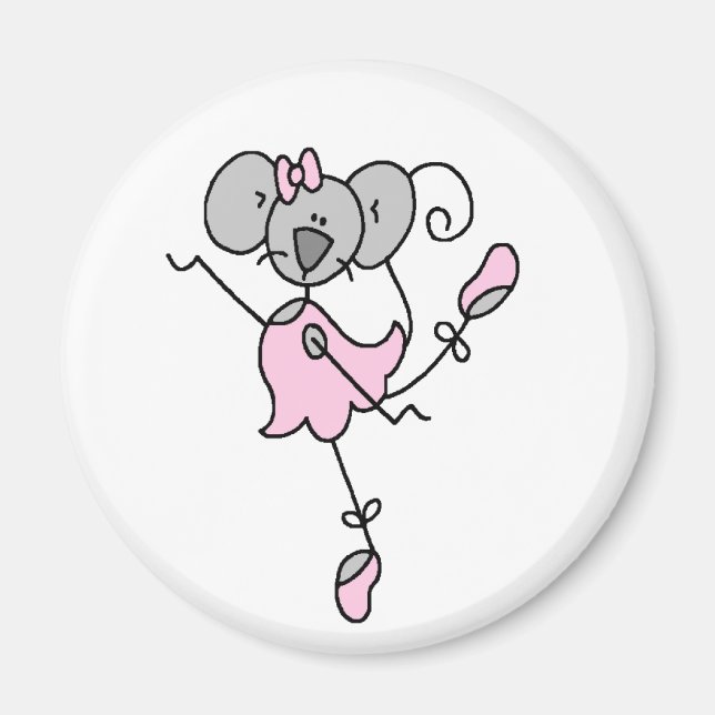 Íman Magneta Ballerina do mouse personalizado (Frente)