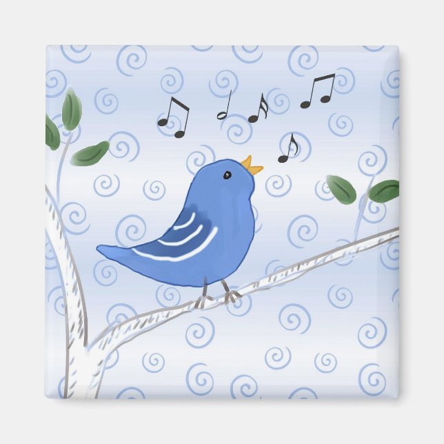 Íman Magneta Bluebird Cantando Bonita (Frente)