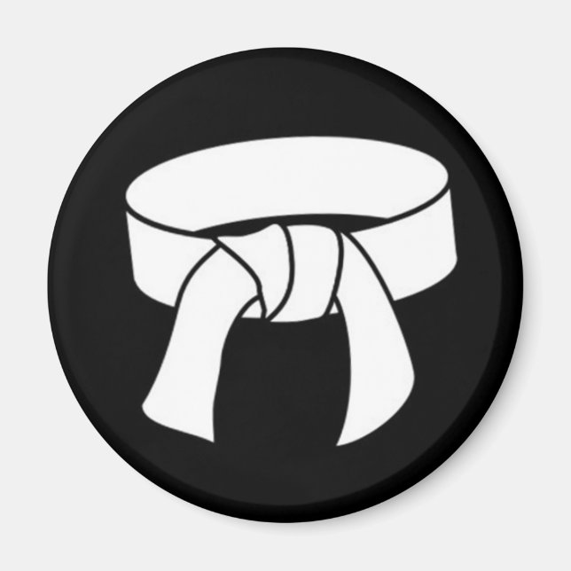 Íman Magneta Branca de Artes Marciais (Frente)