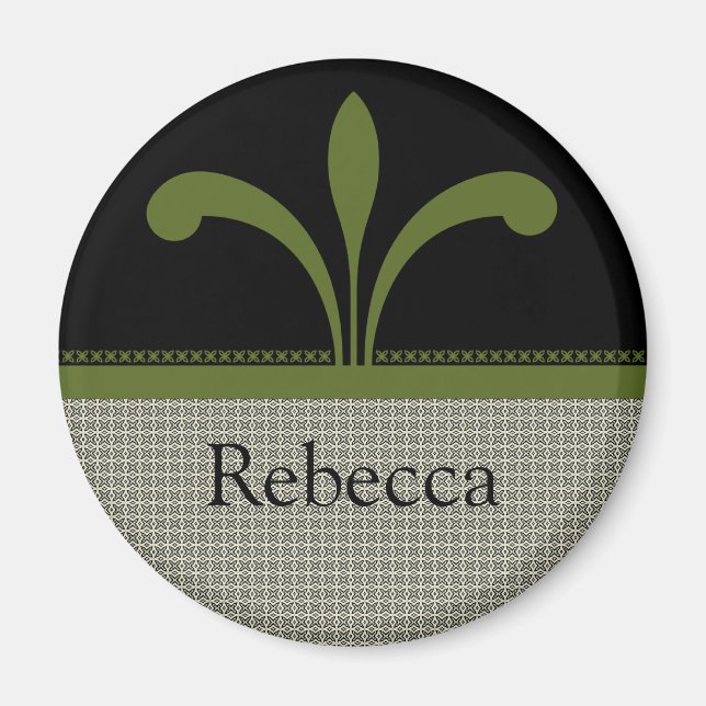 Íman Magneta Chic Floral, Verde-Azul (Frente)