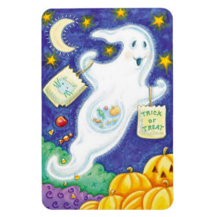 Íman Magneta Colorida do Halloween com Fantasma do Hall