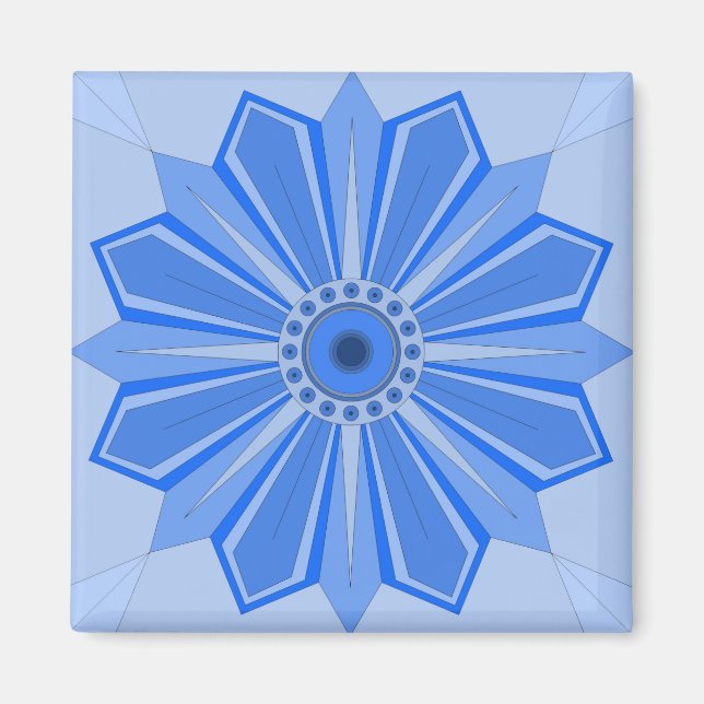 Íman Magneta com arte floral (Frente)