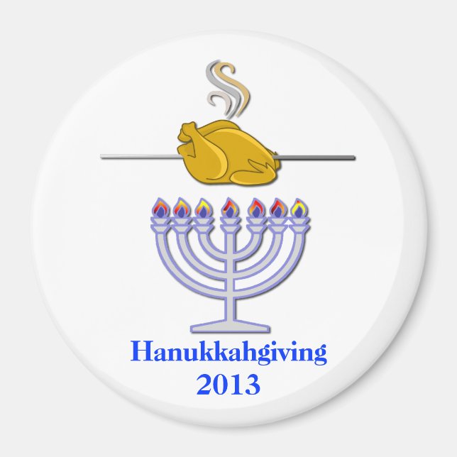 Íman Magneta comemorativa de Hanukkahning (Frente)
