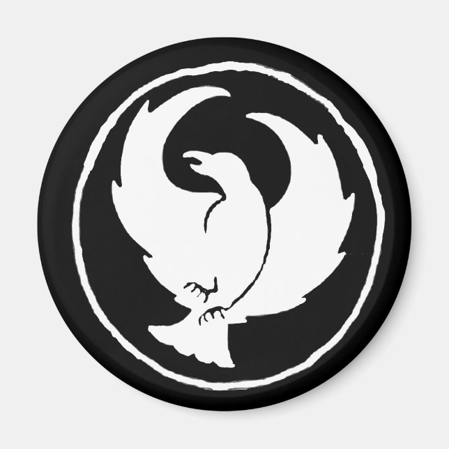 Íman Magneta Crowfoot em branco, redondo ou quadrado (Frente)