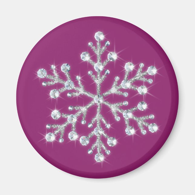 Íman Magneta Crystal Snowflake (azul) (Frente)