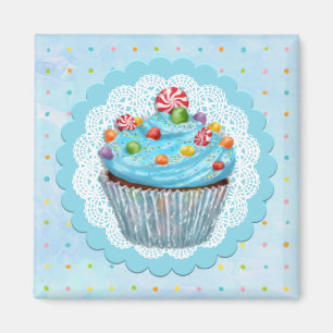 Íman Magneta Cupcake azul