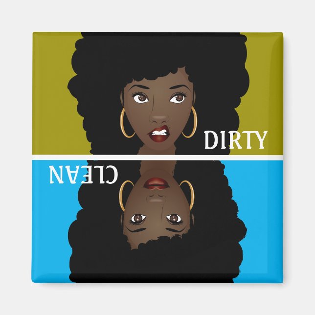 Íman Magneta da lavadora de louça limpa/suja (Frente)