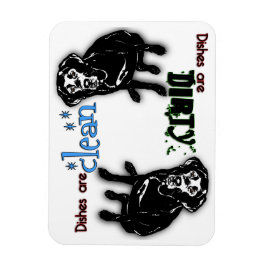 Íman Magneta da máquina de lavar loiça retangular preta