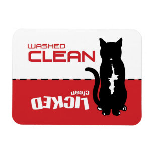 Íman Magneta da máquina de lavar louça de gato preto -