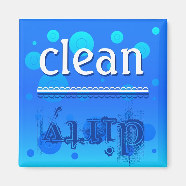 Íman Magneta da máquina de lavar louça - Limpa ou suja? (Frente)