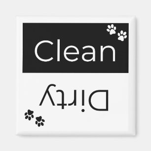 Íman Magneta da máquina de lavar louça limpa ou suja: i