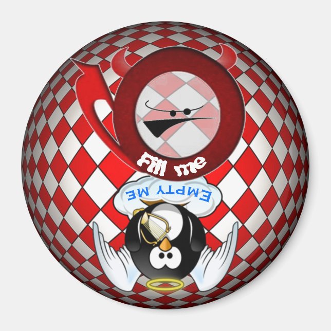 Íman Magneta da máquina de lavar louça o diabo me fez f (Frente)