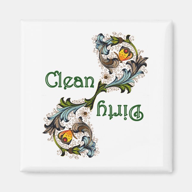 Íman Magneta da máquina de lavar louça pintada Florenti (Frente)