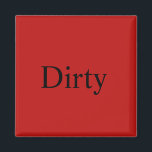 Íman Magneta da máquina de lavar louça "Suja"<br><div class="desc">Vermelho significa parar, pratos sujos e precisam ser limpos.</div>