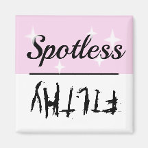 Magneta da máquina de lavar louça suja e limpa