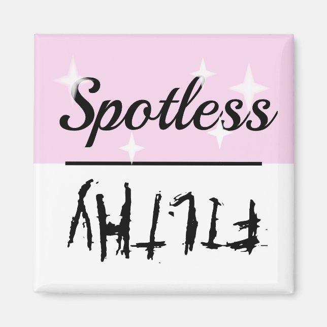 Íman Magneta da máquina de lavar louça suja e limpa (Frente)