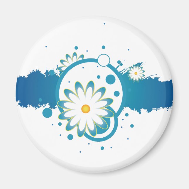 Íman Magneta de abertura da pintura azul (Frente)