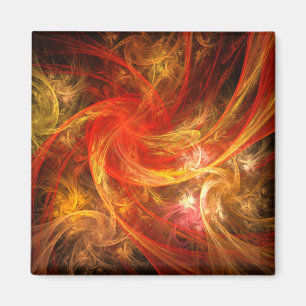 Íman Magneta de Abstrato Art Square do Firestorm