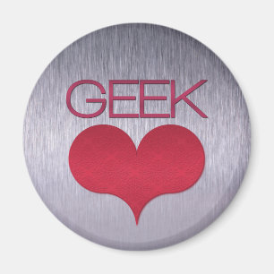Íman Magneta de amor ao geek (Coração), rosa escuro