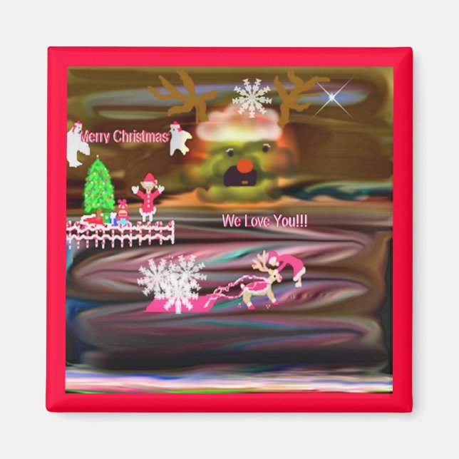 Íman Magneta de Amor de Natal (Frente)