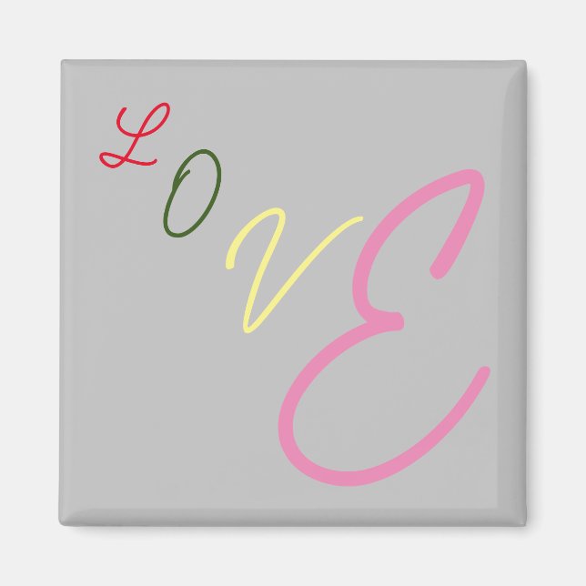 Íman Magneta de amor tipográfico (Frente)