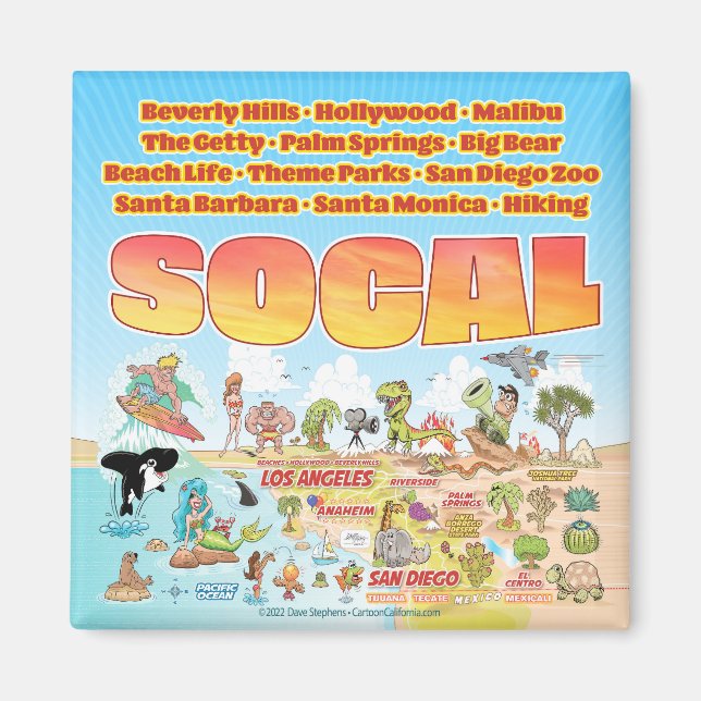 Íman Magneta de animação SoCal (Frente)