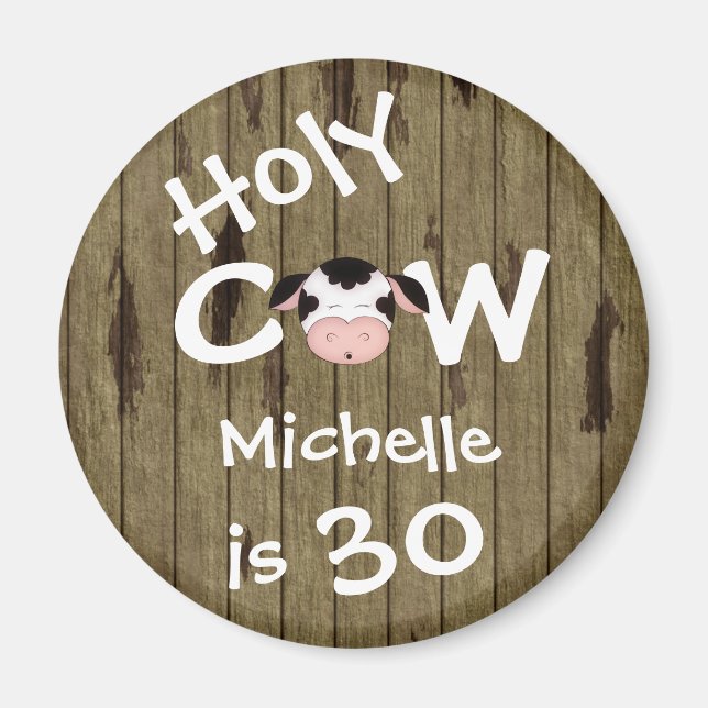 Íman Magneta de aniversário de 30 anos de Vaca Sagrada  (Frente)