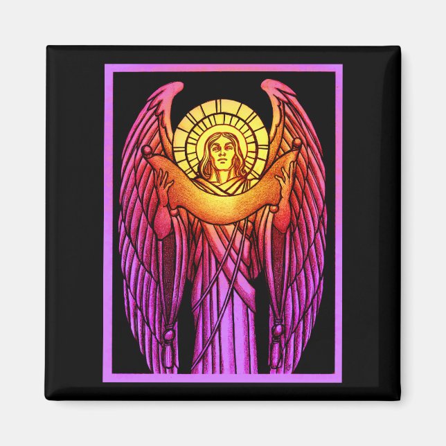 Íman Magneta de Anjo de Vidro Estreita (Frente)