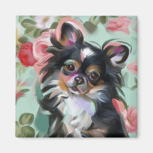 Magneta de arte de cão Chihuahua
