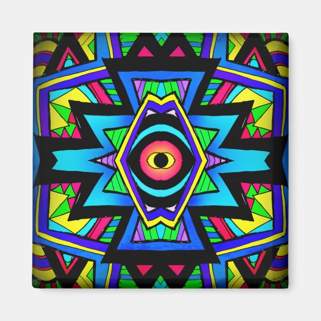 Íman Magneta de Arte do Mapa de Visão (Frente)