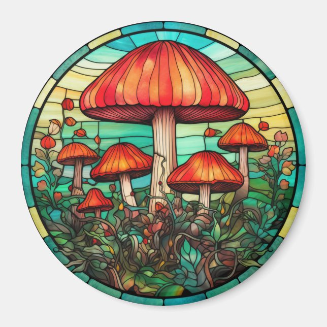 Íman Magneta de Arte Mushroom (Frente)