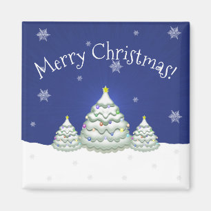 Íman Magneta de Árvore de Natal Azul