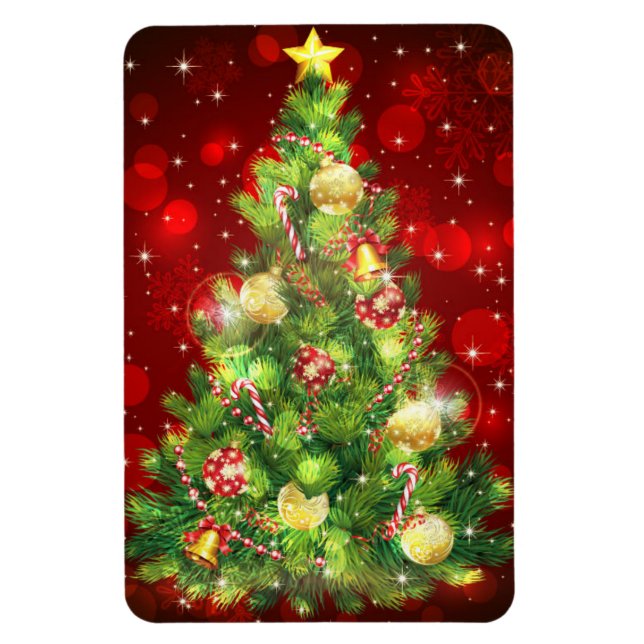 Íman Magneta de Árvore Natal (Vertical)