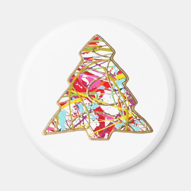 Íman Magneta de Árvore Natal (Frente)
