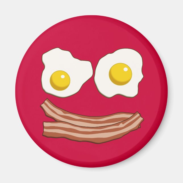 Íman Magneta de bacon e ovos (Frente)