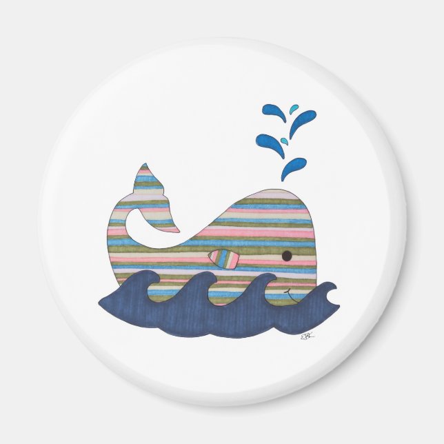 Íman Magneta de baleia listrada (Frente)