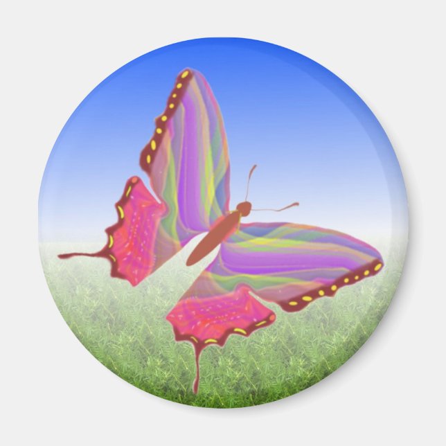 Íman Magneta de borboleta única (Frente)