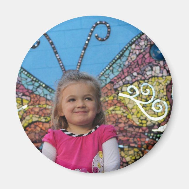 Íman Magneta de borboleta violeta (ovelha) (Frente)