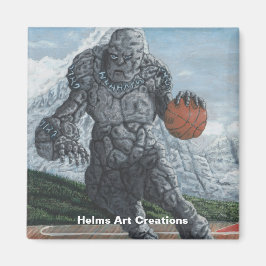 Íman Magneta de Botão de Basquete de Golem Jogando