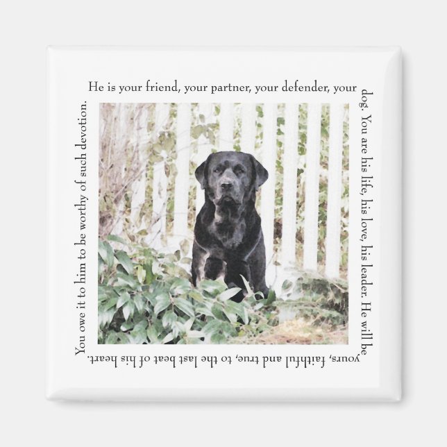 Íman Magneta de Cachorro de Jardim (Frente)