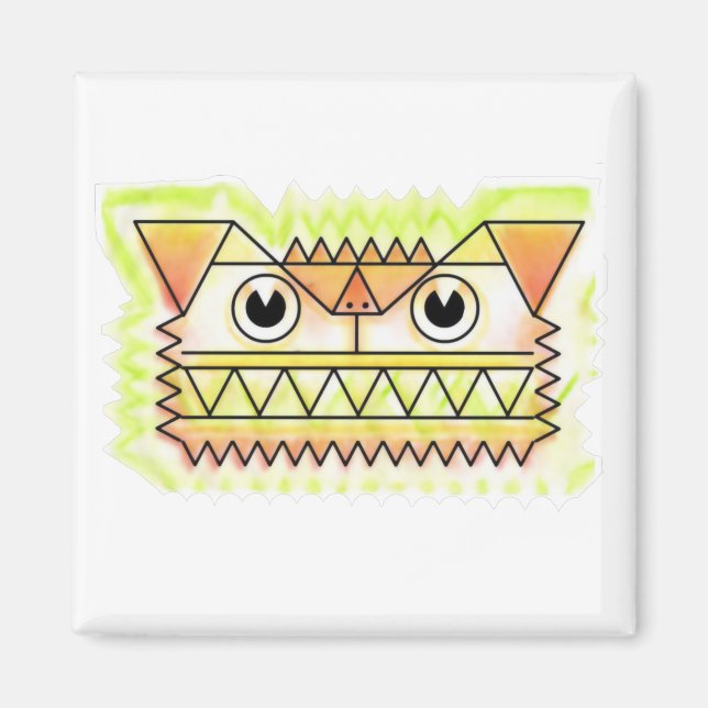 Íman Magneta de Cachorro Irritado e Furioso (Frente)