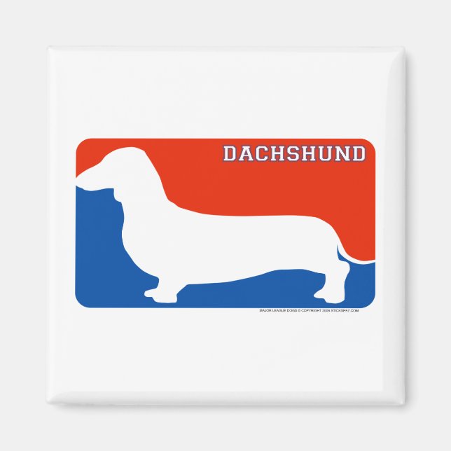Íman Magneta de Cães da Liga Dachshund (Frente)