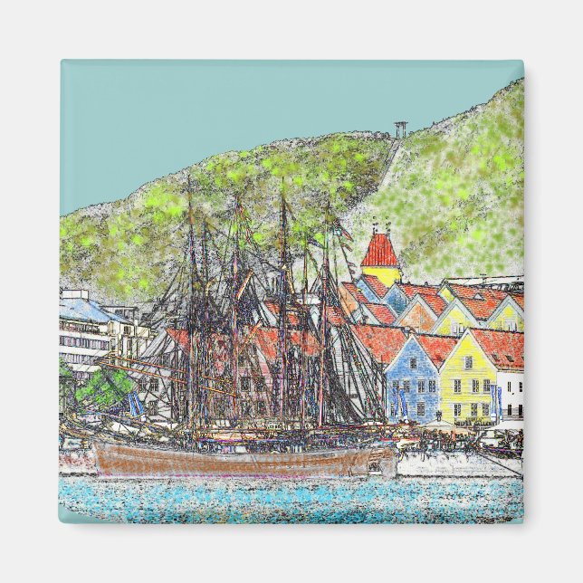 Íman Magneta de cais antiga (Frente)