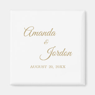 Íman Magneta de Caligrafia Dourada simples