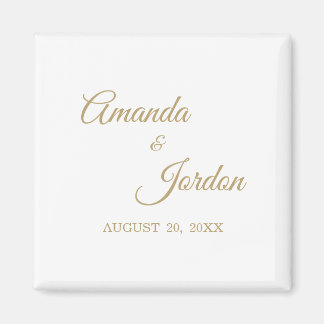 Íman Magneta de Caligrafia Dourada simples