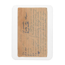 Magneta de cartão de receita de vintage loira Brow