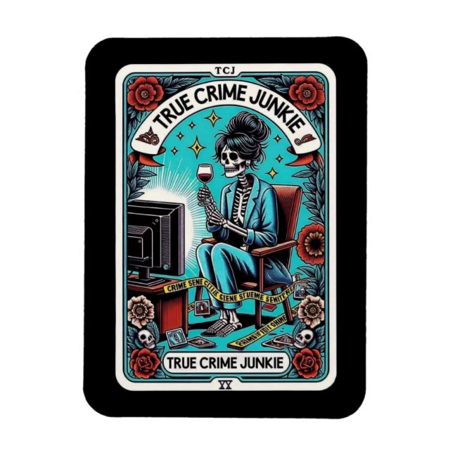 Íman Magneta de cartão Junkie Tarot do Crime Verdadeiro (Vertical)