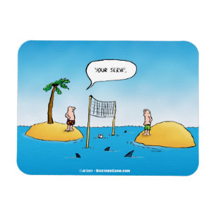 Íman Magneta de Cartoon Engraçado de Voleibol de Tubar